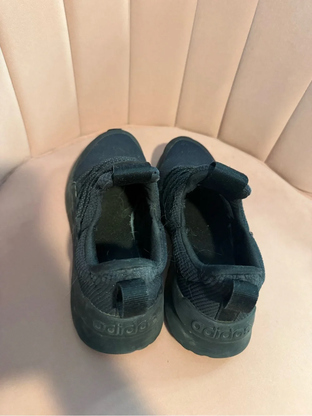 adidas Kids Black slip on sneakers lite racer adapt 7.0